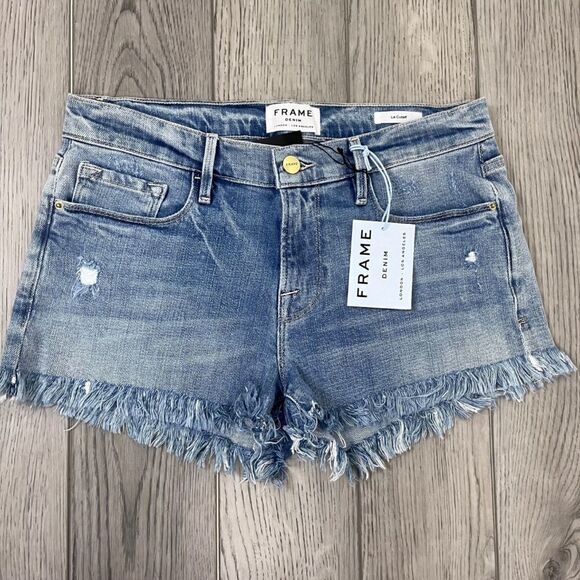 Frame Le Cutoff  Women Size 27 Cotton Denim NEW Jean Short Fray Hem Festival - Picture 1 of 10